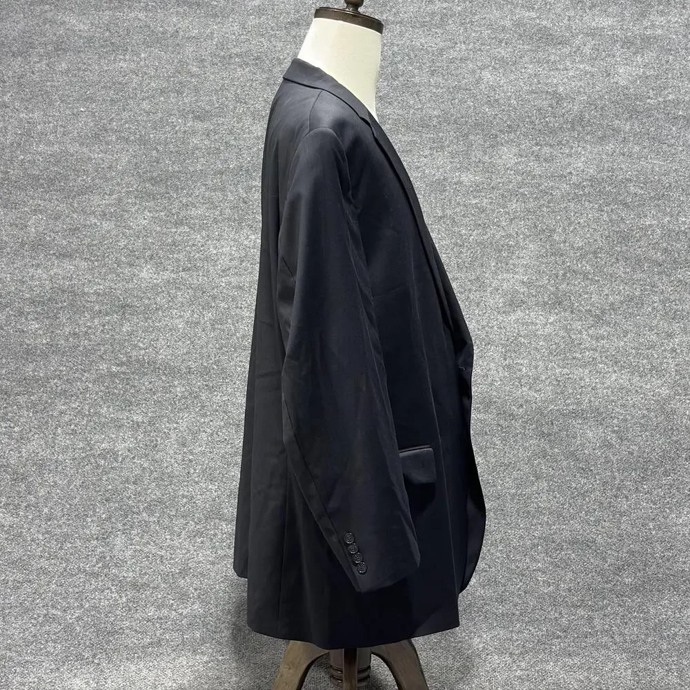 Jos A Bank Blazer Mens 50L Blue Wool Traveler's Collection Two Button Coat